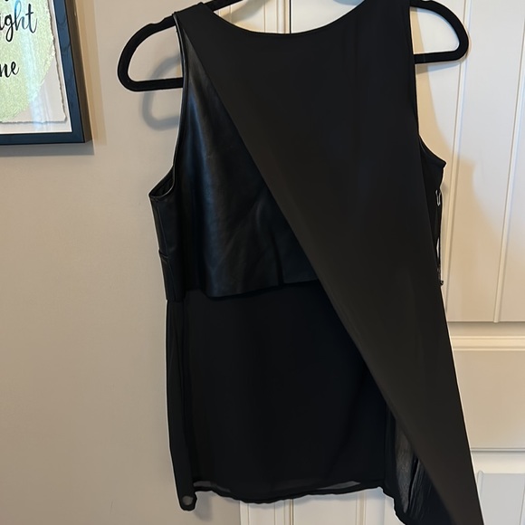 Gorgeous Sheer & Faux LeatherTop - Picture 4 of 5